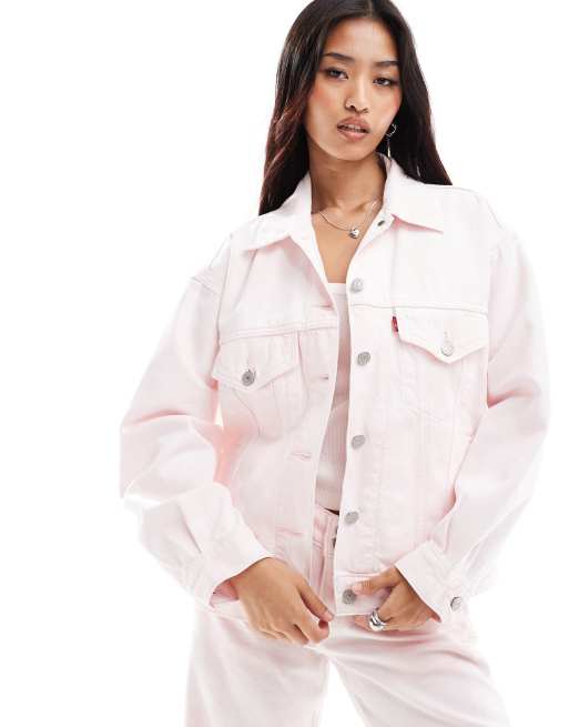 Levi's - Giacca trucker stile anni '90 in twill color rosa potpourri velato in coordinato