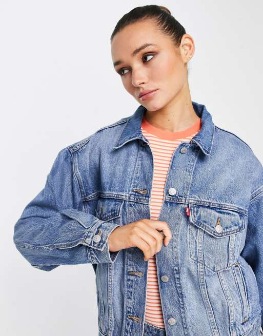 Levi's - Giacca trucker stile anni '90 lavaggio blu medio , 2 di 4