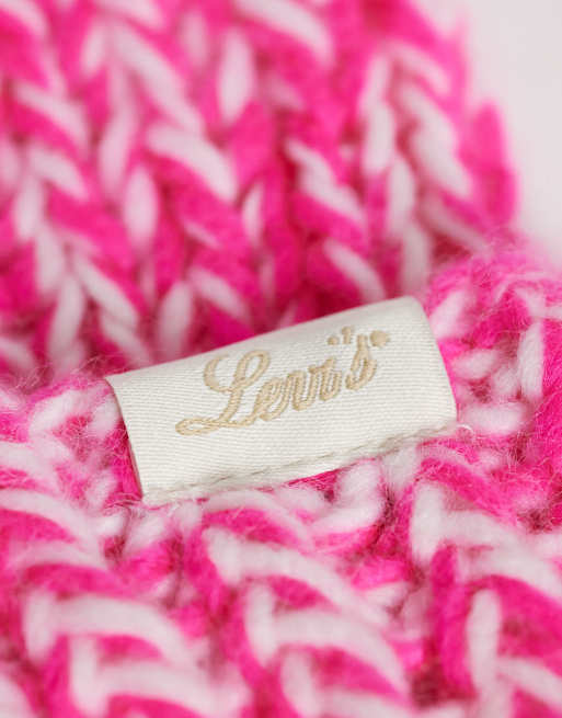 Levi's Gigi grob gestrickte Beanie in Pink, 2 von 3