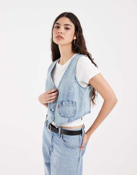 Levi's - Gilet sartoriale in denim blu - view 1