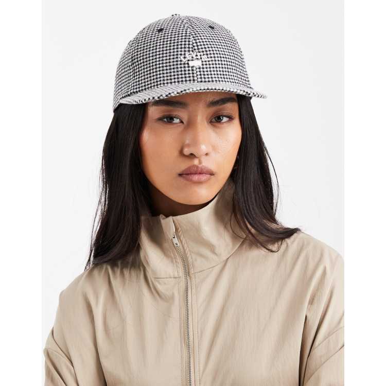 Levi's gingham check washed canvas logo cap in grey | ASOS