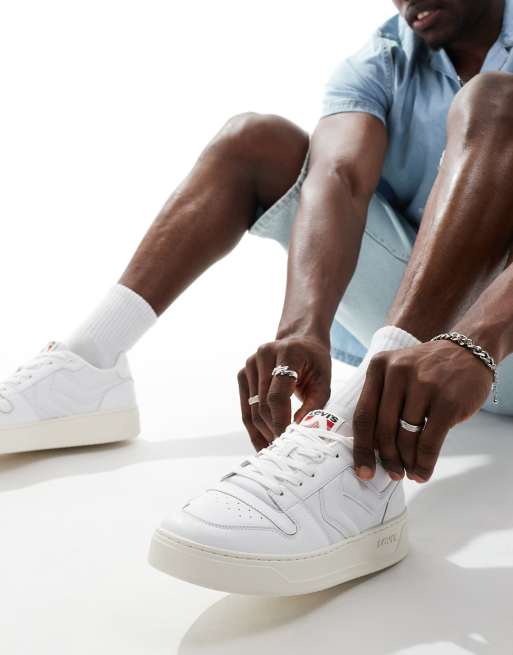 Levi's Glide L chunky sneakers with patch logo in white