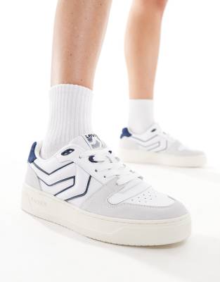 Levi's - Glide L - Klobige Sneaker in Weiß und Marineblau mit Logo-Aufnäher