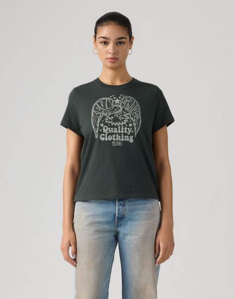 Levi's - Gr Favorite Tee - T-shirt con stampa e strass colore neutro - view 1