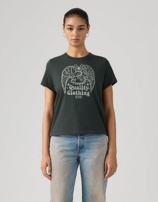 Levi's - Gr Favorite Tee - T-shirt con stampa e strass colore neutro