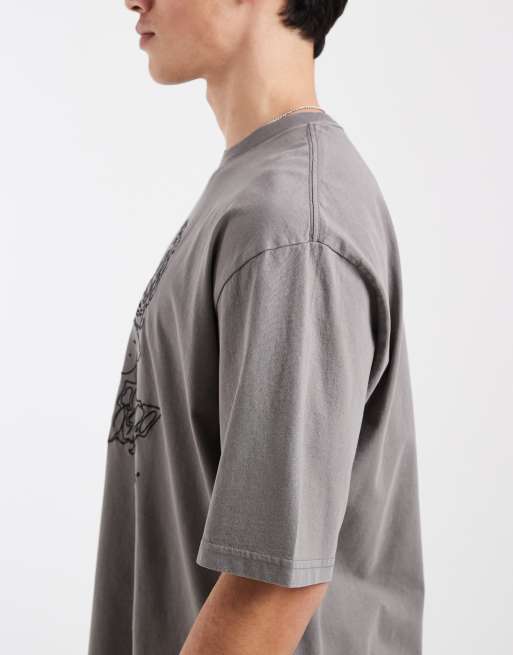 Levi's - Grå oversized T-shirt med grafik, 3 af 5