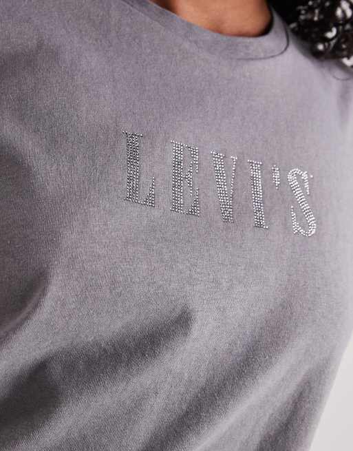 Levi's - Grå T-shirt med klassisk logo, 3 af 4