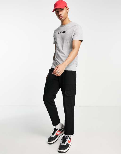 Levi's – Grå t-shirt med tryck, 4 av 4