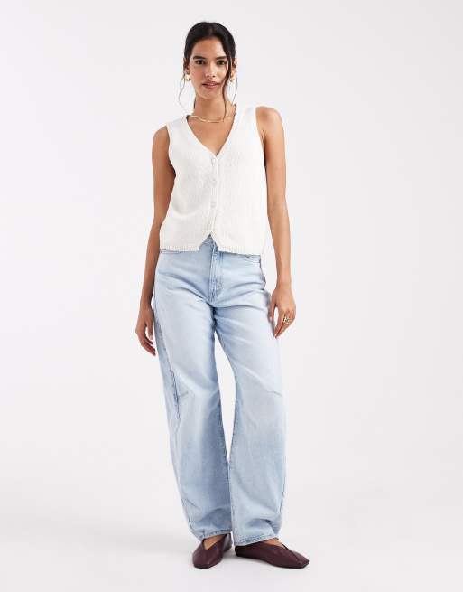 Levi's – Gräddvit väst i bouclé, 3 av 4