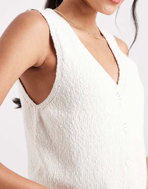 Levi's – Gräddvit väst i bouclé, 4 av 4