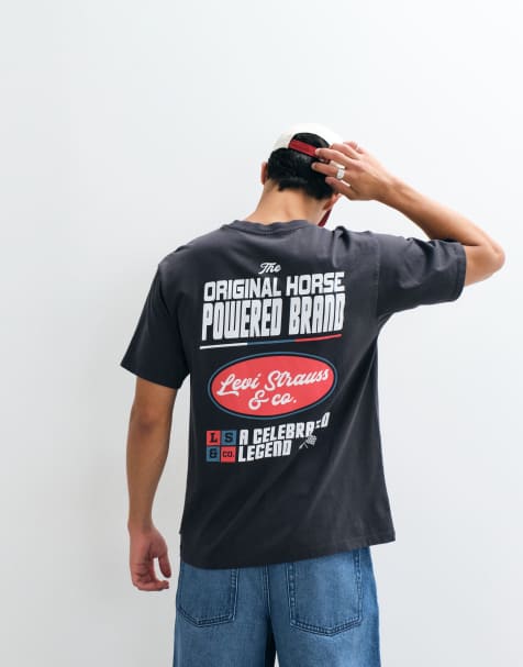 Levi's grafisk relaxed T-shirt i sort - view 1