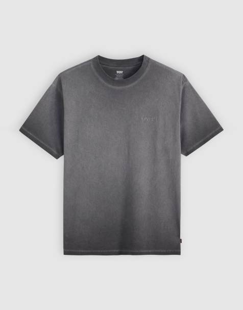Levi's – Grafitowy sprany T-shirt oversize z logo w stylu vintage - view 1