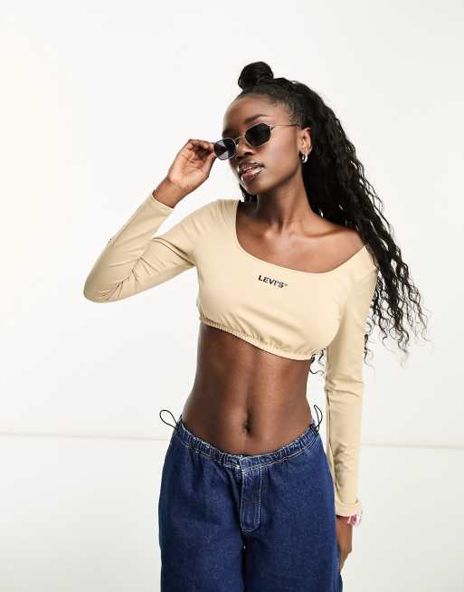 Levi's crop deals top womens