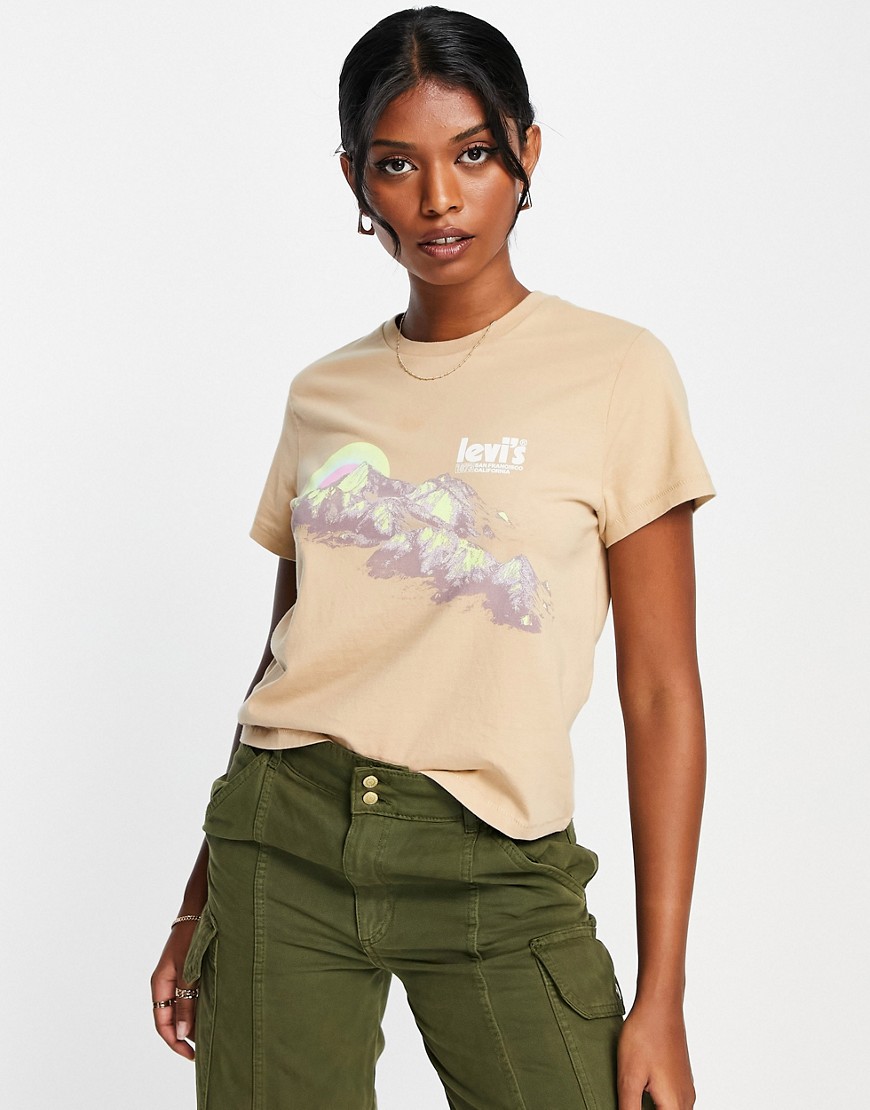 Levi's graphic classic mountain T-shirt in brown