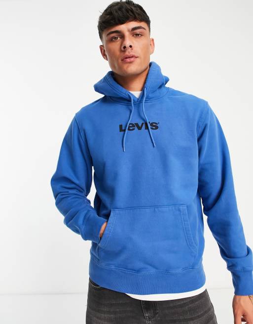 Levi's Denim Pullover Hoodie in Blue for Men