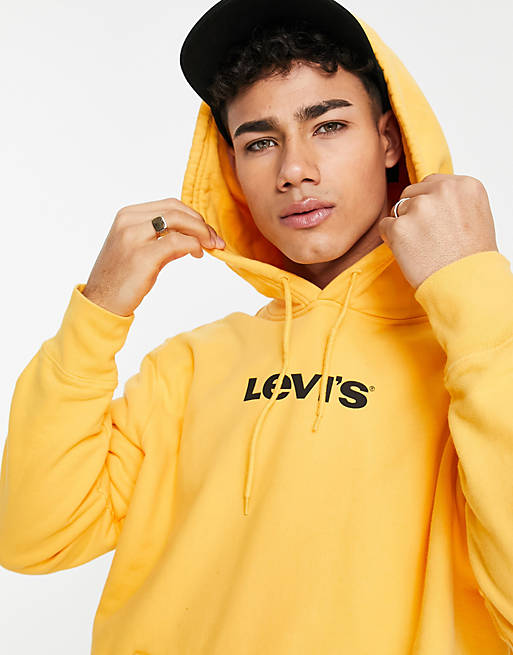 Levi's graphic hoodie in orange | ASOS