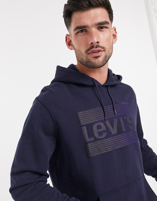 Levi's graphic hoody in navy
