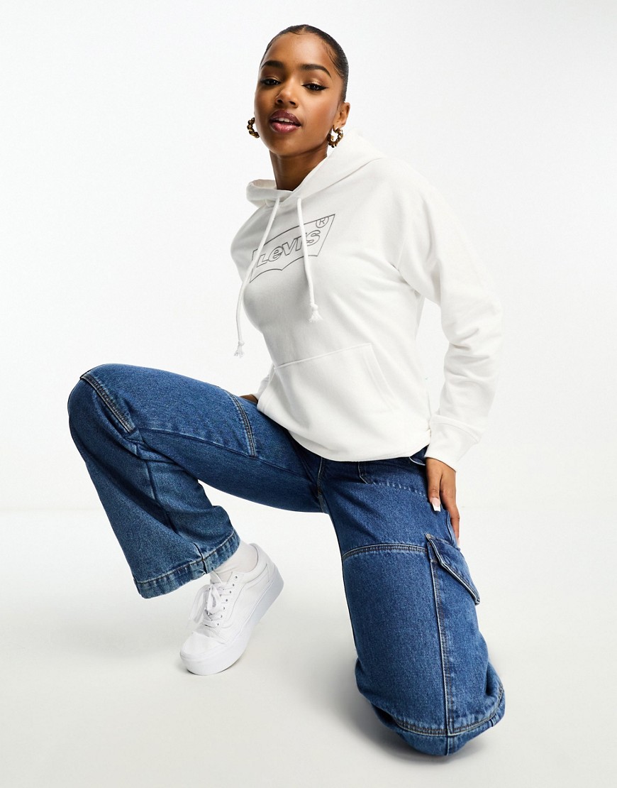 Levi’s graphic logo hoodie in white
