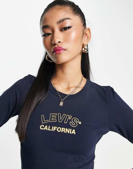 Graphic long sale sleeve tee levis