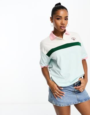 Levi's graphic polo top in multi