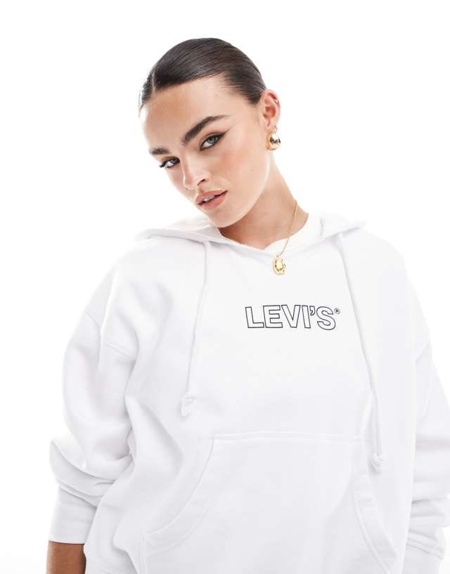 Levi's - graphic rickie hoodie in white