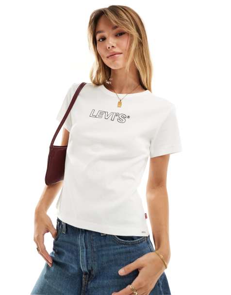 Levi's graphic Rickie tee in white - view 1