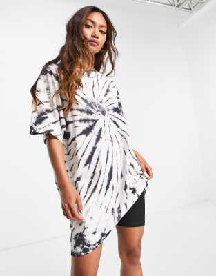 Levi's Graphic T-shirt Dress In Black Tie Dye-white | ModeSens