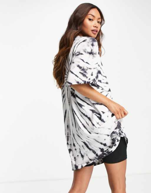 Black tie dye store t shirt dress