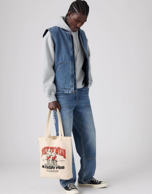 Levi's Graphic tote in white, 4 of 4