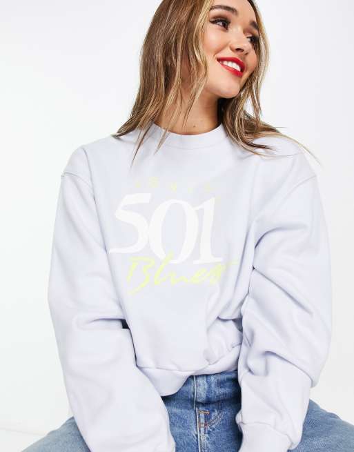 Levis white sweatshirt hotsell