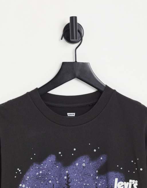 Levi's graphic wolf tee in black | ASOS