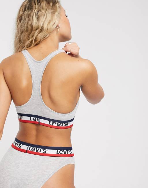 Levi's – Grauer Sport-BH mit Logostreifen, 2 von 4