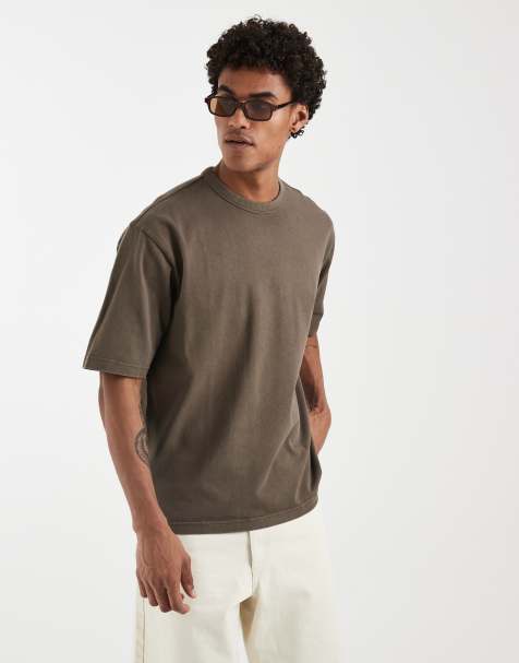 Levi's – Gruby T-shirt o luźnym kroju w kolorze khaki - view 1
