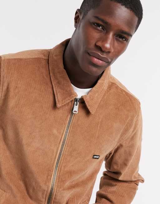 Levi's haight heavy cord harrington jacket in toasted coconut tan | ASOS