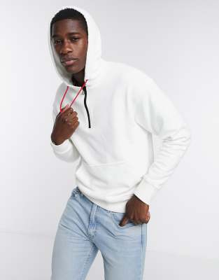 LEVI'S X JUSTIN TIMBERLAKE HALF ZIP HOODIE IN WHITE 76108-0002