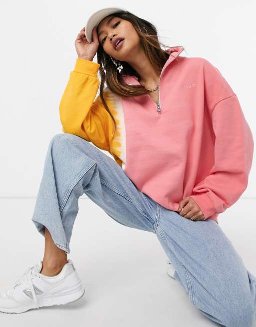 Levi's half zip sweatshirt in tie dye | ASOS