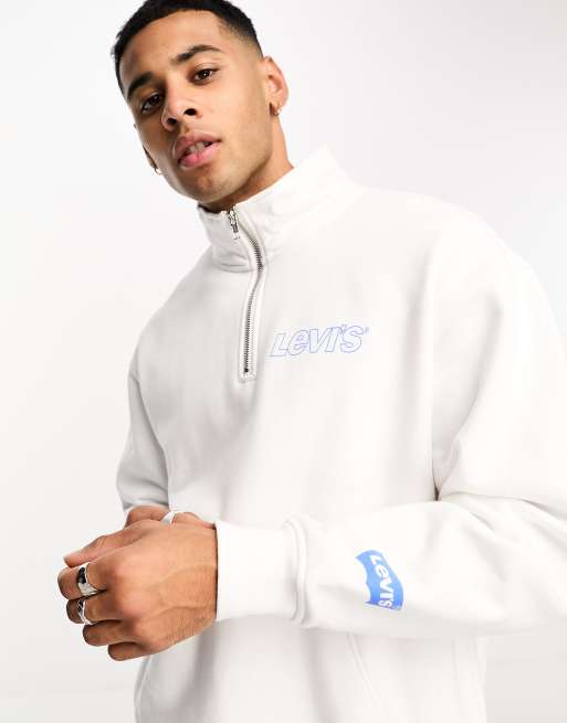 Levis half zip logo sweatshirt sale