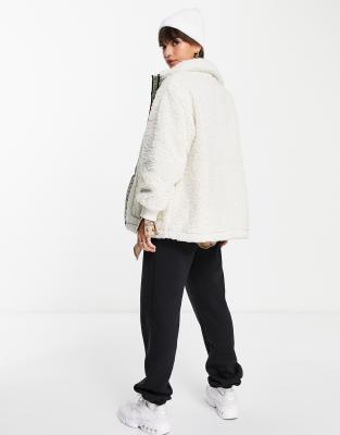 Levi's hana sherpa jacket in cream | ASOS