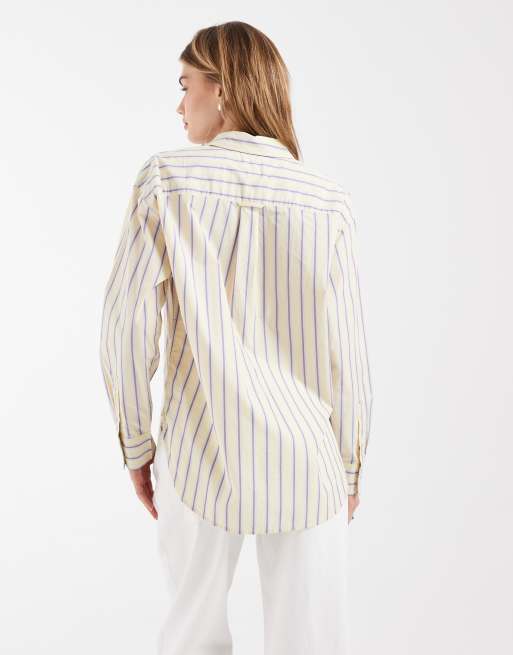 Levi's Harlie boyfriend-skjorte med striber i gul, 4 af 4