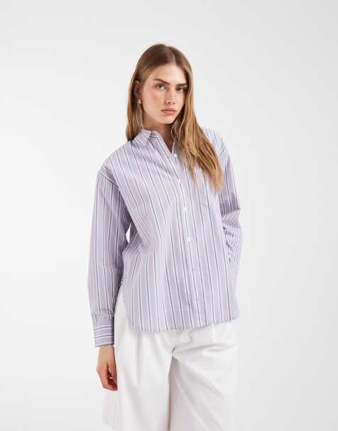 Levi's Harlie boyfriend striped shirt in pink - view 1