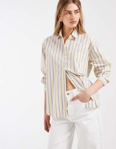Levi's - Harlie - Camicia boyfriend gialla a righe - view 1