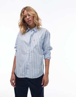Chemise J.Crew Boyfriend - Rouge Et Bleu, Taille XS, Coupe Décontractée
