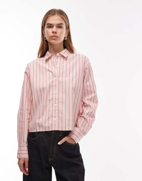 Levi's – Harlie – Różowa koszula o krótkim fasonie w paski - view 1