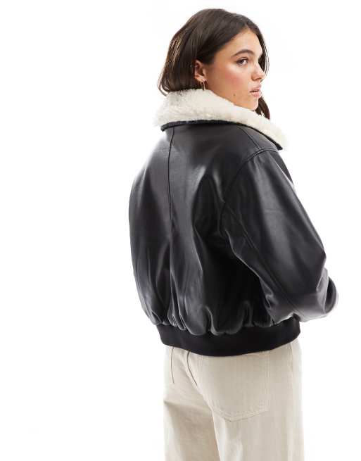 Levis leather bomber jacket deals