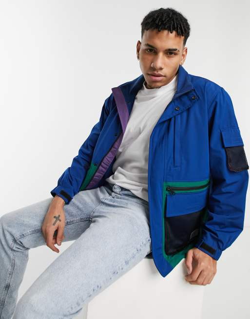 Levi S Headlands Tactical Veste De Pluie Color Block Bleu Marine Pivoine Saluscampusdemadrid