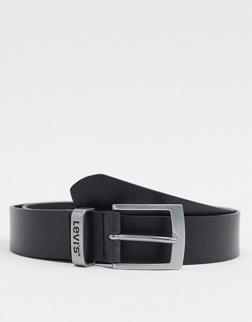 Levi's hebron leather belt in black