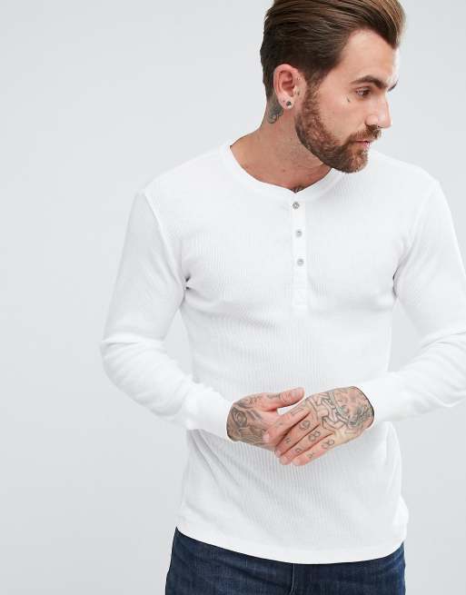 Levi s Henley Long Sleeve T Shirt In Fitted Fit