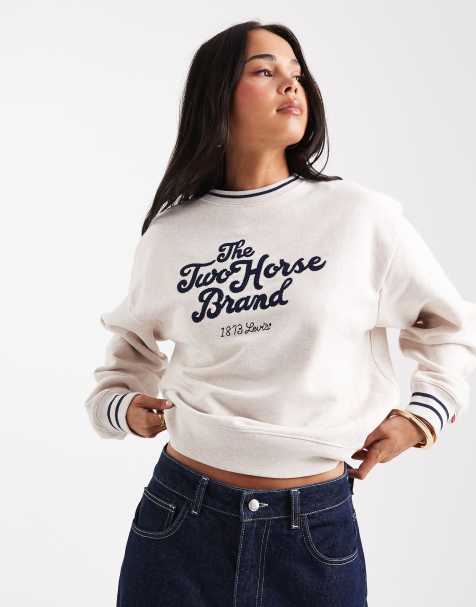 Levi's – Heritage – Beżowa bluza z grafiką z przodu - view 1