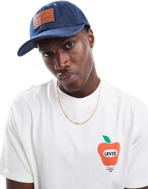 Levi's heritage denim cap with logo in dark blue - view 1