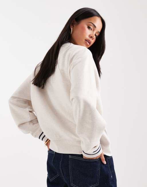 Levi's Heritage Felpa color avena con grafica ASOS - Main Image